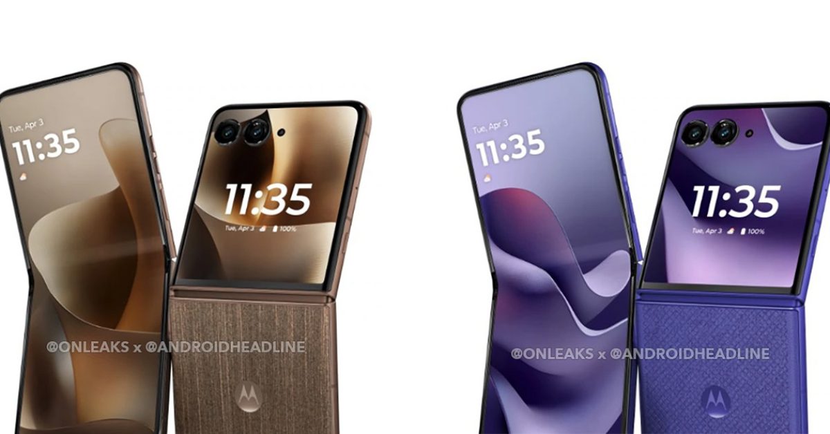 Motorola’s Razr Ultra leaks: cocoa-wood, purple alcantara and a crowded lineup